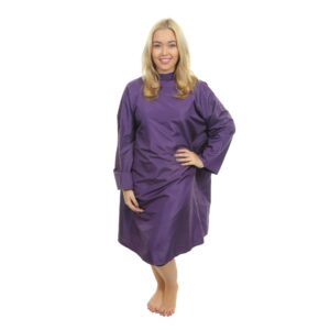 1609 - Florence Sleeved Gown - Tie Neck - Purple