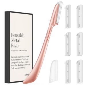 ennva Reusable Metal Razor with 6 Blades