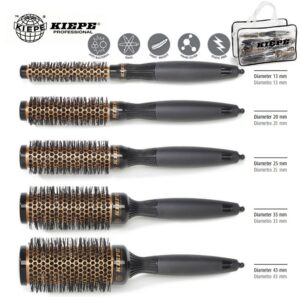 Kiepe Professional Pure Rose Gold Heat Retainer Brush Set