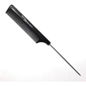 Hercules Sägemann Anthracite 8.25" Fine Tooth Needle Comb - Carbon