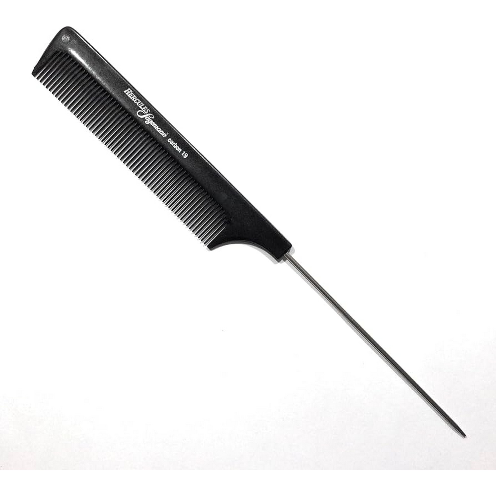Hercules Sägemann Anthracite 8.25" Fine Tooth Needle Comb - Carbon