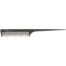 Hercules Sägemann Anthracite 8.75" Teasing Comb with Pointed Handle - Carbon